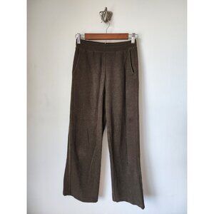 Uniqlo green waffle knit lounge straight leg pants S